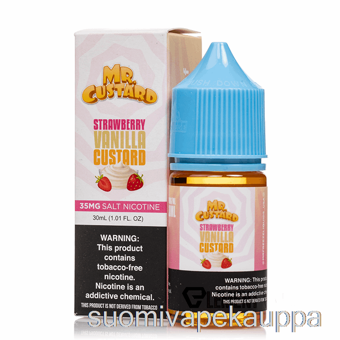 Vape Nesteet Mansikka Vanilja Vaniljakastike - Mr Vaniljakastike Suolat - 30ml 35mg